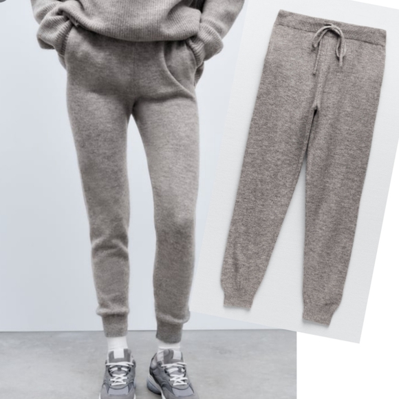 Zara KNIT JOGGER SWEATPANTS (bloggers favorite) - Picture 1 of 4